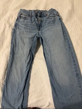 American Eagle Outfitters Light Blue Straight Leg Jeans